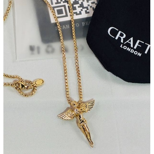 1050 - Craftd London Angel Pendant Necklace RRP £45