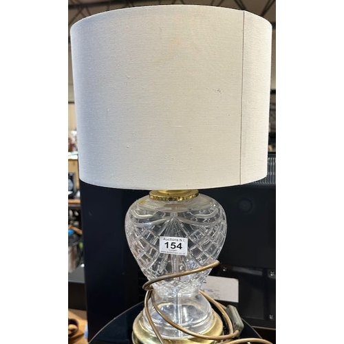 154 - Large Tyrone Crystal Lamp