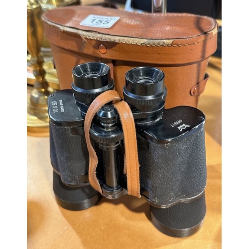 155 - Orbit 10x50 Binoculars in Leather Case