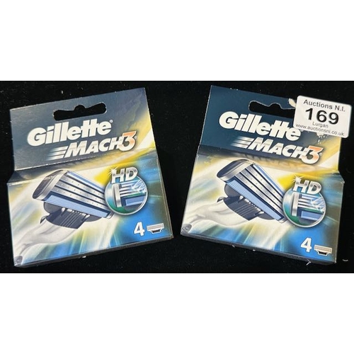 169 - 2x Pack of 4 Gillette Mach 3 Blades