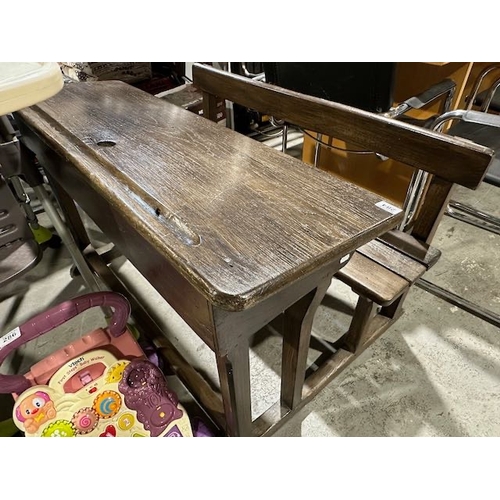 284 - Vintage Double School Desk