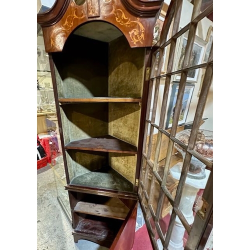 441A - Beautiful Old Inlaid Corner Cabinet