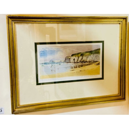 453 - Framed Signed Coloured Etching by R Creswell Boak A.R.C.A, 