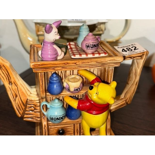 482 - Cardew Disney Character Teapot Collection Ltd Ed Winnie the Pooh Hutch