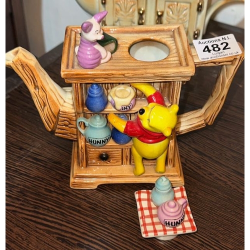 482 - Cardew Disney Character Teapot Collection Ltd Ed Winnie the Pooh Hutch