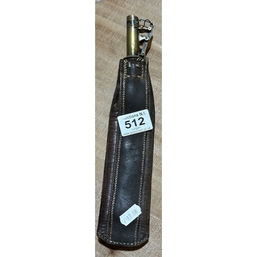 512 - Irish Leather Shot Flask