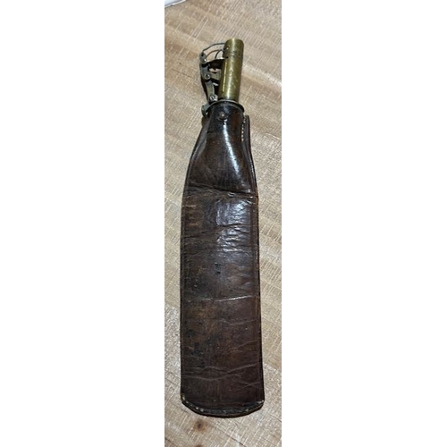 512 - Irish Leather Shot Flask