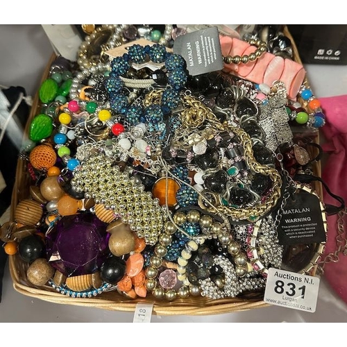 831 - Large Basket of Dress Jewellery