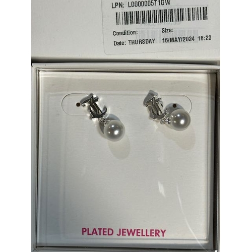 1111 - Juicy Couture Mini Stud Pearl Drop Earrings