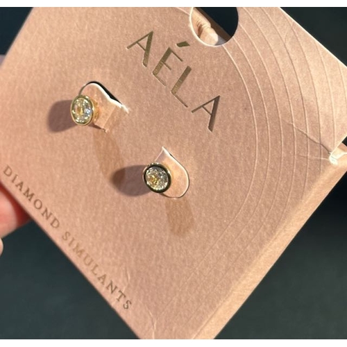 1117 - French Connection Necklace + Aéla Diamond Simulants Stud Earrings