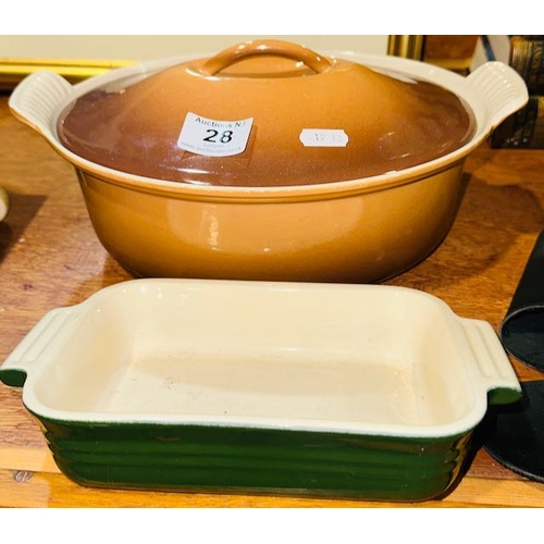 28 - Le Creuset Dish x 2