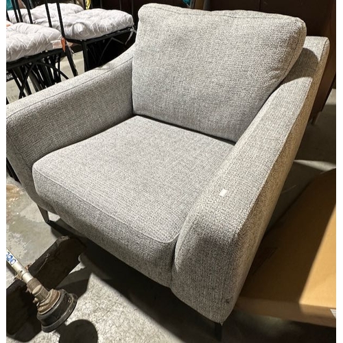 246 - Quality Grey Fabric Large 2 Seater With Matching Armchair