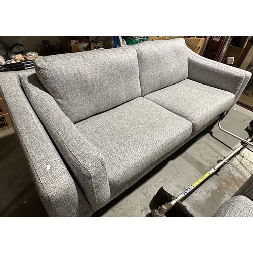 246 - Quality Grey Fabric Large 2 Seater With Matching Armchair