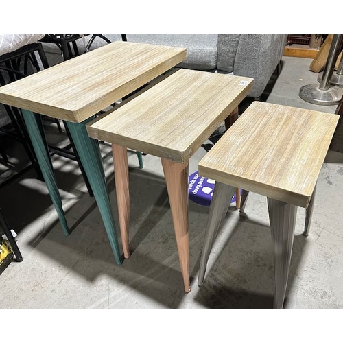 249 - Industrial Style Nest of 3 Tables (1004400)