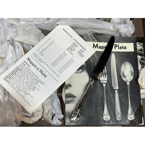 392 - Large Mappin & Webb Canteen of Cutlery in Original Box + Extra Box of Pastry Forks