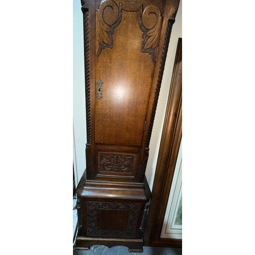 394 - Antique Robert Wells Ballynahinch Grandfather Clock