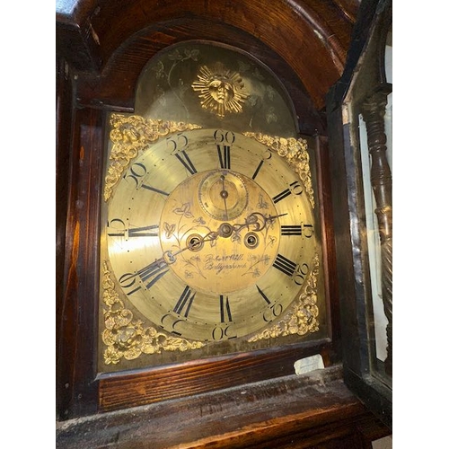 394 - Antique Robert Wells Ballynahinch Grandfather Clock