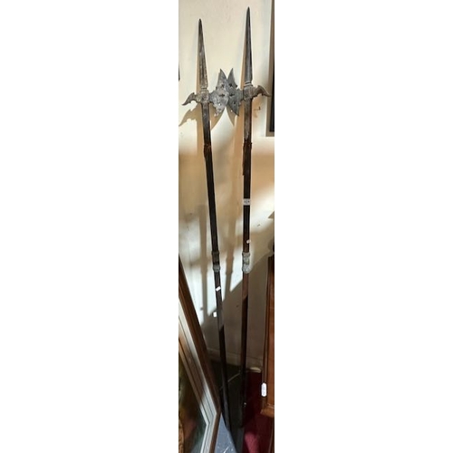 404 - Pair of Victorian Era Halberd Pikes - Replica in the Style of Circa 17th Century