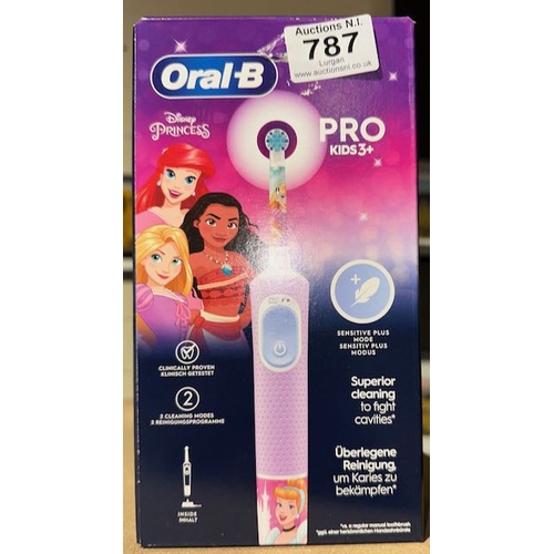787 - Oral B Kids Pro 3+ Rechargeable Disney princess Toothbrush - Sealed