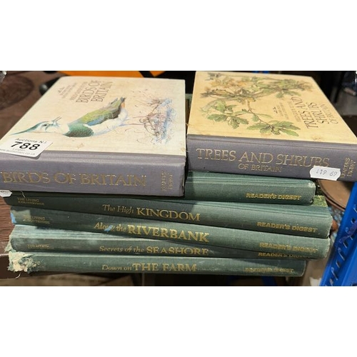 788 - Set of 5 Readers Digest Hardback Living Countryside Books + 2 x Hardback Readers Digest Birds & Tree... 