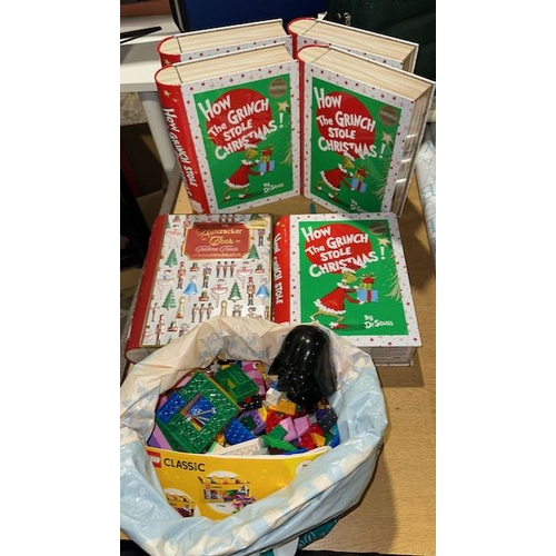 803 - Bag of Lego Classic + Collection Storage Tins Incl Grinch With Contents