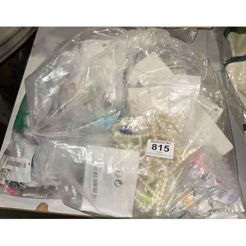 815 - Clear Bag of Jewellery