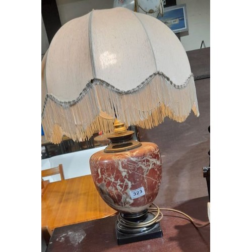 323 - Large Ceramic Based Table Lamp With Shade