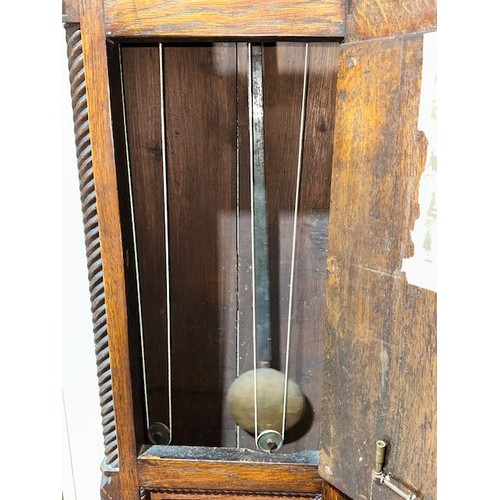 394 - Antique Robert Wells Ballynahinch Grandfather Clock