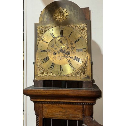 394 - Antique Robert Wells Ballynahinch Grandfather Clock