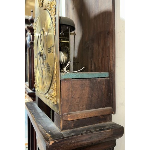 394 - Antique Robert Wells Ballynahinch Grandfather Clock