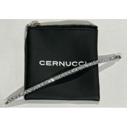 1122 - Cernucci Tennis Bracelet - White Gold Tone