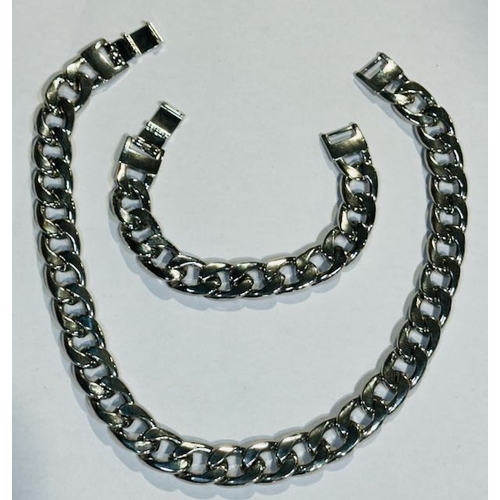 1160 - Thick Curb Chain with Matching Bracelet