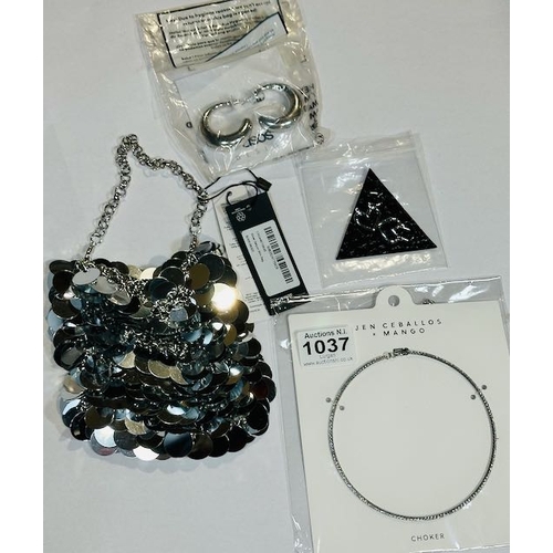 1199 - Pretty Little Thing Mini Sequin Bag, Urban Outfitters Heart Earrings RRP £35, Mango Necklace + ASOS ... 