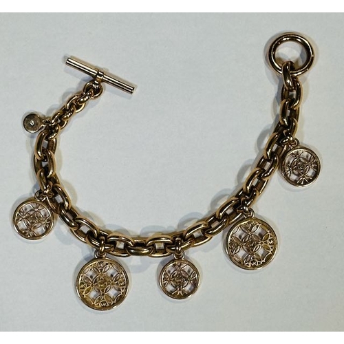 1002 - Michael Kors T-Bar Charm Bracelet