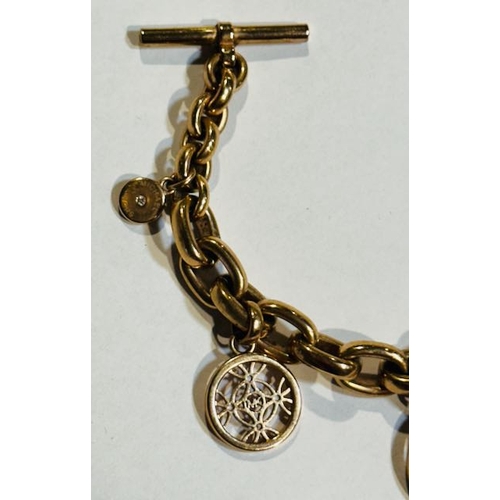 1002 - Michael Kors T-Bar Charm Bracelet
