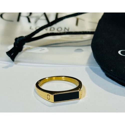 1016 - Craft'd London Rectangular Stone Ring