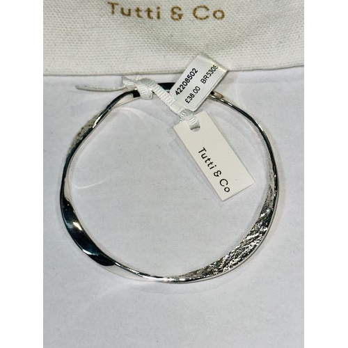 1020 - Tutti & Co Silver Plated Bangle RRP £38