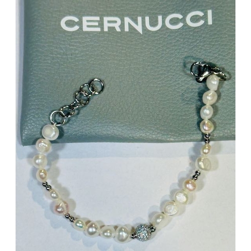 1036 - Cernucci Iced Freshwater Pearl Bracelet