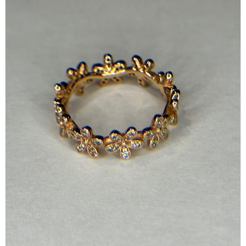 1173 - Pandora Rose Gold Plated Daisy Flower Ring