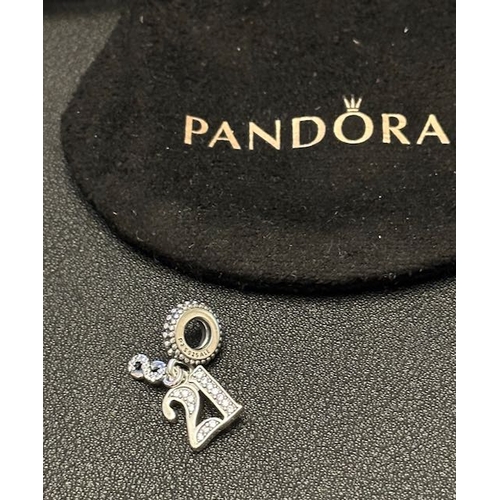 1064 - Pandora '21' Celebration Dangle Charm