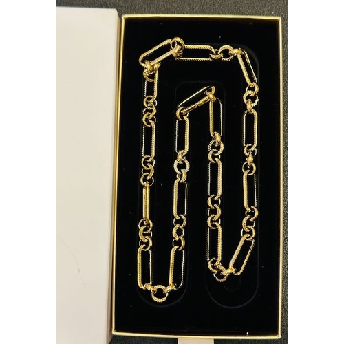 1065 - Abbott Lyon Link Chain Necklace Gold Tone