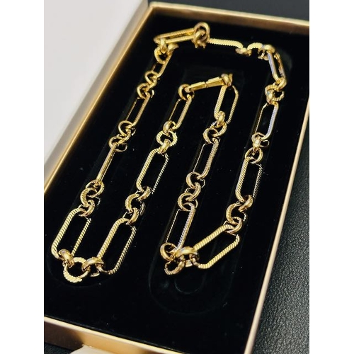 1065 - Abbott Lyon Link Chain Necklace Gold Tone