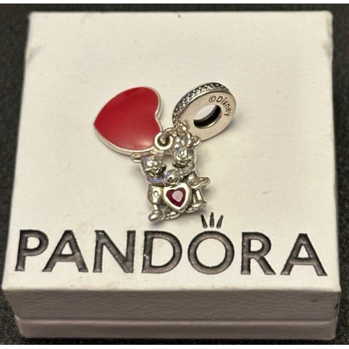 1079 - Pandora Disney - Mickey and Minnie with Love Pendant Charm