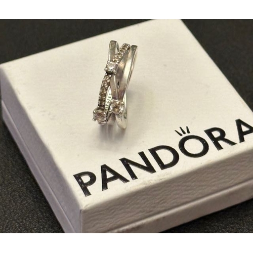 1089 - Pandora Sparkling Triple Band Ring