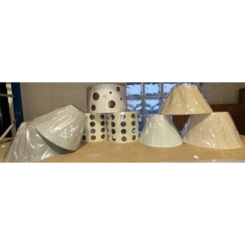 608 - Approx 7 x Cream Coloured Lamp Shades