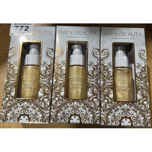 772 - 6 x Way To Beauty Glow Shimmer Oil