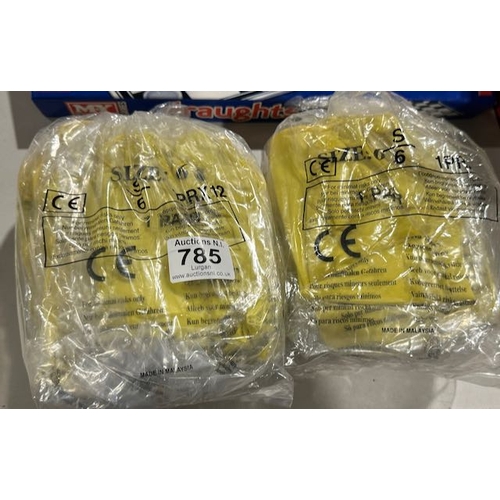 785 - 2 x 12pk Rubber Gloves