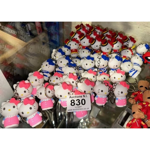 830 - Approx 43 x Hello Kitty 3D Key Chains