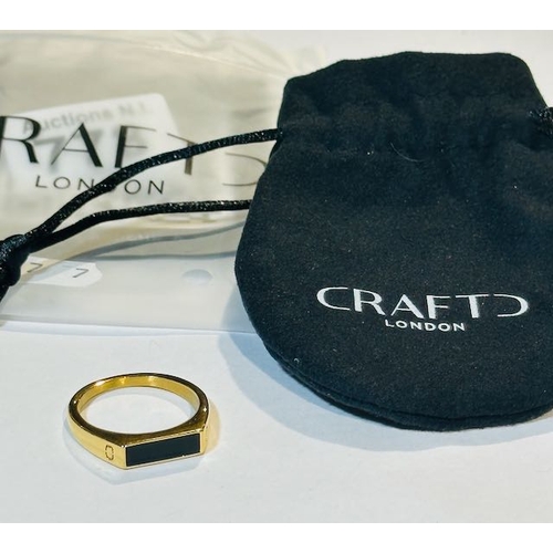 1054 - Craft'd London Rectangular Stone Ring