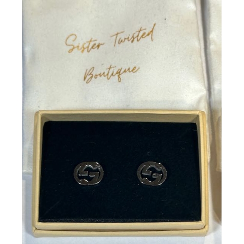 1061 - Sisters Twisted Boutique Pair Of Earrings x 3